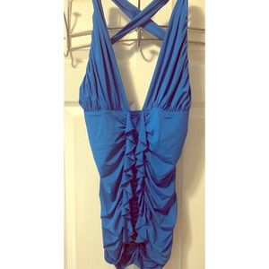 Blue cris-cross top vintage Marciano